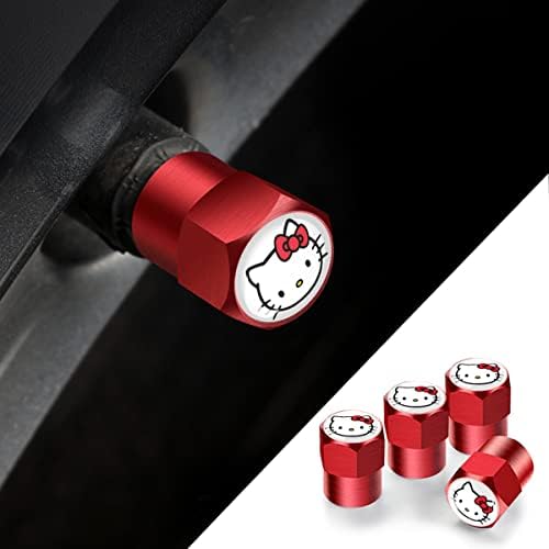 Капаци за вентили за гуми Toatee за Hello Kitty 4PCS STEM Fit Car Accessory