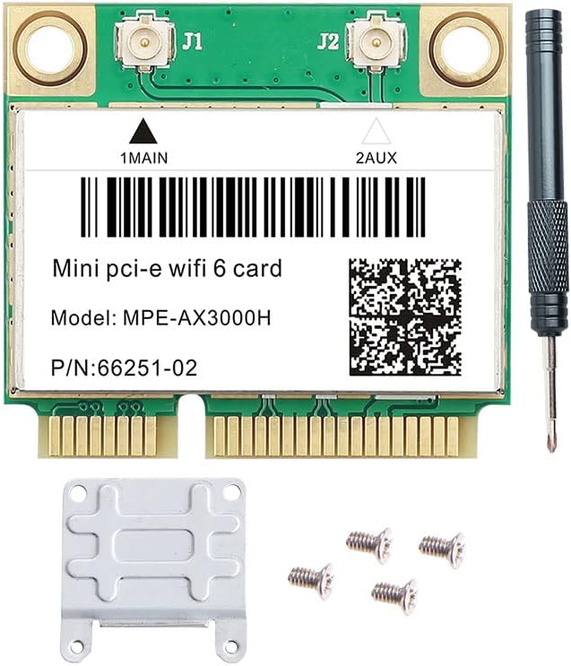 MPE-AX3000H WiFi 6 безжичен картички Двојна лента 802.11AX Половина мини PCI-E WiFi картичка PCI Express Network Adapter BT5.2 2.4GHz 574Mbps