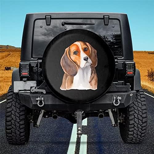 Шема за сликање на кучиња, резервно покритие на гуми, кожен водоотпорен заштитен резервоар за резервни тркала, универзално вклопување за приколка