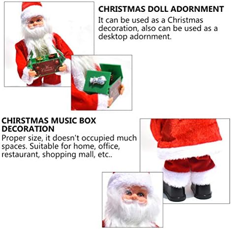 1 парчиња Електрична Божиќна Дедо Мраз музичка кутија кукла украсување Божиќни украси