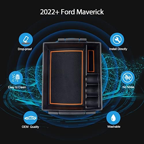 R Ruiya 2022 2023 Ford Maverick Console Tray Tray Organizer for 2022 2023 Ford Maverick XL XLT Lariat Pickup Truck Truck Truck