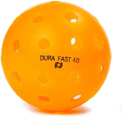 Дура Брз 40 пикаболи | Топки на надворешни пикбол | Портокал | Пакет од 6 | УСАПА одобрена и санкционирана за игра на турнири