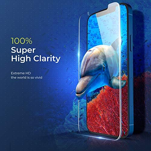 Заштитник на екранот Орибокс стакло за iPhone 12 Mini, 3 пакувања против очите за заштита на очите на очите HD чиста заштитна стакло