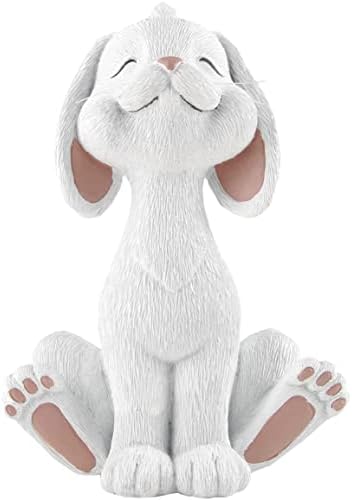 Чудна бела зајаче зајак фигура симпатична колекција - Колекција Среќна зајаче - Симпатични подароци за зајаче, подароци за loversубители