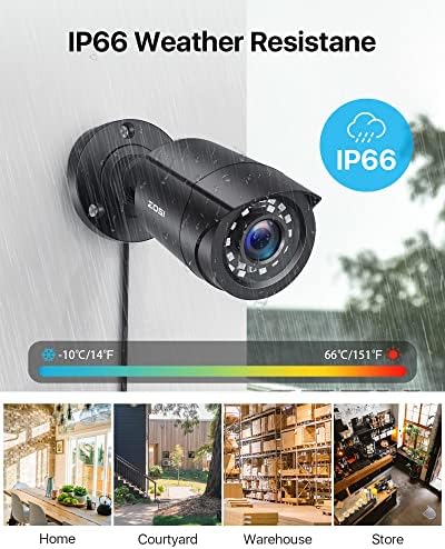 ZOSI 8CH 1080p Безбедносна Камера Систем СО 1TB HDD H. 265+ 8 Канал 5mp Lite Видео Dvr Рекордер со 8x1080P HD 1920tvl Камери&засилувач;