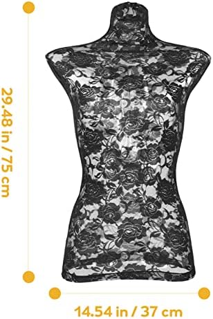 Mipcase Mannequin Femaleенски ткаенина Објавена форма Форма чипка за покривање на манекен додаток за домашна продавница