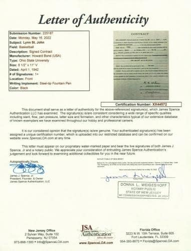 Лин Сент Џон Потпиша Договор Кошарка Хоф Осу Легенда в / ЈСА Писмо-Нба Намалување На Потписи
