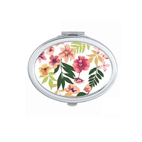 Цвеќиња лисја цртаат акварел огледало преносно преклопно шминка со двојни странични очила