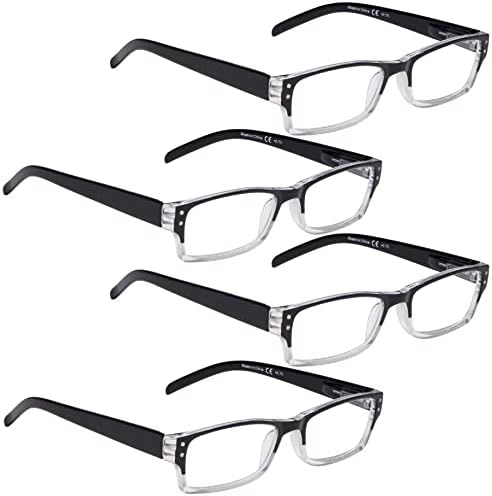 ЛУР 6 Пакувања Јасни Очила За Читање + 4 Пакувања Црни чисти Очила За Читање