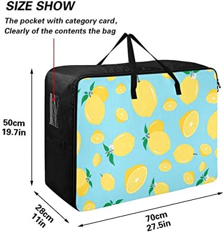 Н/ А Торба За Складирање Со Голем Капацитет-Лимон Овошје Јорган Облека Организатор Декорација Багаж Патент Подвижна Торба