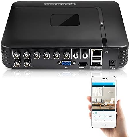 1080P 8CH Надзор DVR Recorder H.264+ Самостоен 5-во-1 CCTV дигитален видео рекордер DVR за безбедносен систем за надзор на домашна камера, мобилна апликација и компјутер далечински ?