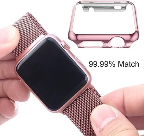 Случај за Apple Watch Series 3 Ultra-Thin PC Plating Bumper Frame Iwatch Cover Cover Cover за серија на часовници 1 2 42mm