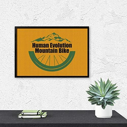 Човечка еволуција планински велосипед2 комплети за сликање на дијаманти 5д DIY целосна вежба Rhinestone Arts Wallид декор за возрасни