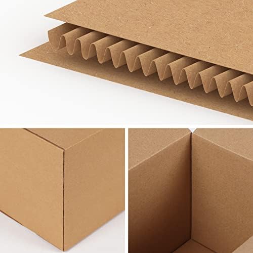 Edenseelake 40 пакет 8x6x6 инчи за испорака на брановидни картонски кутии за пакување, движење, испраќање, кафеава