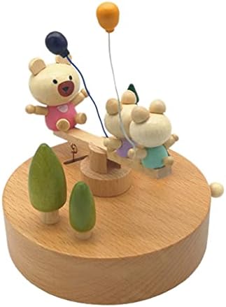 Lhllhl дрвена музичка кутија украси ден роденденски подарок подарок подарок за пријатели и деца сувенир