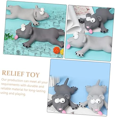 Toyvian Вокализирање на глувчето со верверички на глувчето со глувци, џвакајте играчки за деца мачки играчки за деца стоматолошки мачки