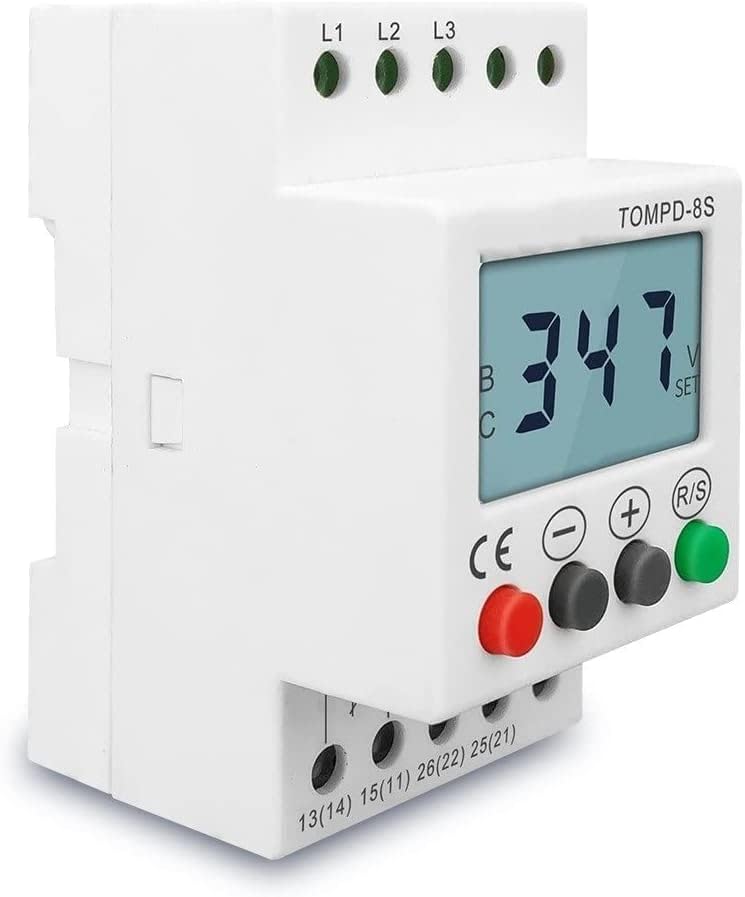 Коауус напојување 3 фаза DIN Rail прилагодлива под над напон заштитен напон на мониторинг на напон за заштита на секвенци за заштита на секвенца