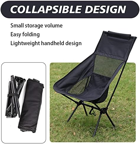 Преносни столици за кампување со Aigear 300 фунти. За отворено камп пикник пешачење за тревник на тревници со торба за складирање