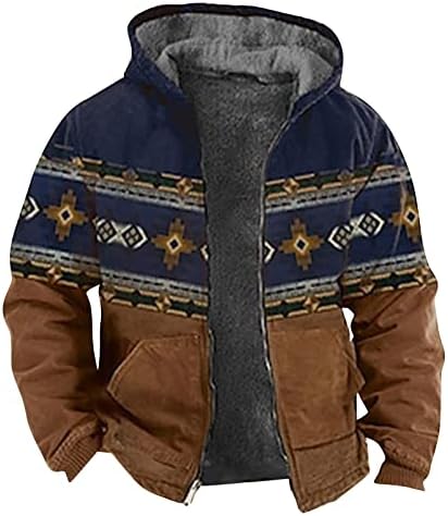 Јакни за мажи персонализирани обични печатење со долг ракав џемпер густ памучен костум Зимски јакни