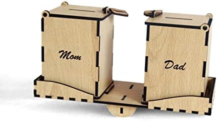 Крупсадја дрво ракотворби дрвени пари кутија со заклучување свинче банка за монети деца подароци од Крупсадјаја
