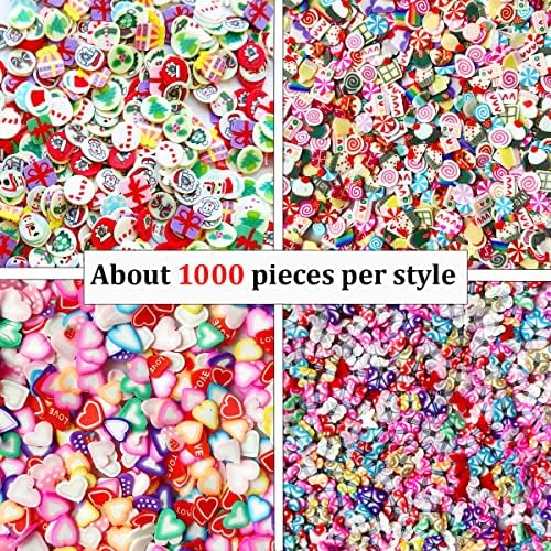 Ehope 10000 парчиња за нокти парчиња парчиња овошје парчиња полими парчиња DIY овошје нокти уметнички материјали за правење комплет декорација