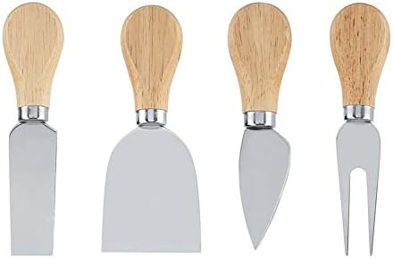 Милтрип 4 ПАРЧИЊА/Сет Ножеви За Сирење Од Нерѓосувачки Челик Сет Дрвена Рачка За Сечење Сирење Нож За Сечење Машина За Сечење