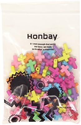 Honbay 100PCS 16x12x4, 5mm Избрани Боја Акрилик Крст Монистра Растојание Мониста За Изработка На Накит Или Занает Проекти