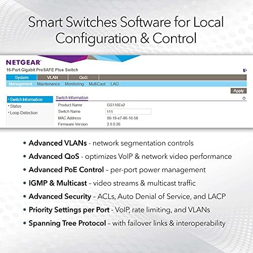 Netgear 8-Port Gigabit Ethernet Паметен Прекинувач - Управуван, со 1 x Pd Порта, Опционално Управување Со Облак Со Увид, Десктоп Или Монтирање На Ѕид, Тивко Работење и Ограничена Заш?