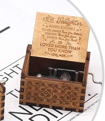 Музичка кутија со рака врежана музичка кутија персонализирачки подарок за ќерка син музичка кутија за девојки музичка кутија за девојки дрвени музички кутии за же