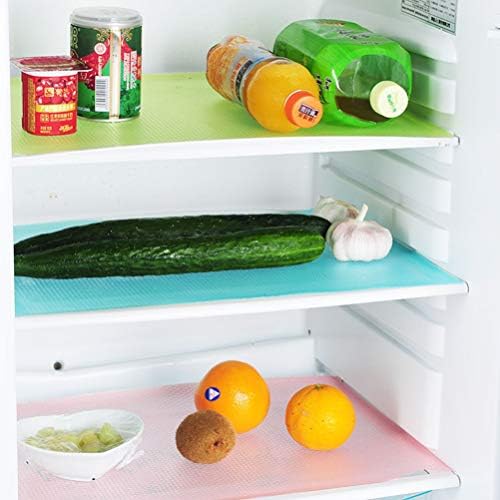 Wakauto подлога за складирање на кабинети за ладилница, 4Sets не-фрижидерски влошки Мултифункционални лесни за чистење мат фрижидер