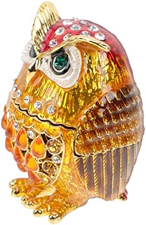 Yarnow Owl накит кутија за накит за накит за ѓердани прстен организатор кутија подарок накит кутии накит држач за уметност фигури еврејски кутии