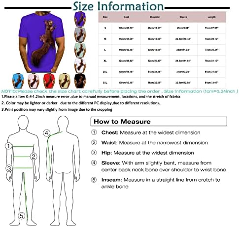 Смешна маица за мажи, мажи графички печатење екипаж на вратот кратки ракави маички салата за маица маица маички кошула врвови