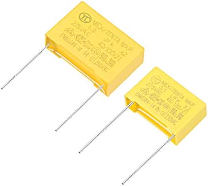 Комплетен кондензатори за безбедност на полипропилен Uxcell Полипропилен Комплет за асортиман DIP 275VAC X2 MKP 2 Вредност - 0,1UF
