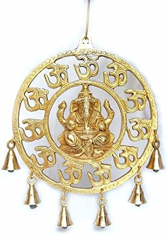 Гуруџи Божество Рачно Изработен Месинг Ом Ганеша Ѕид Виси Со Ѕвона