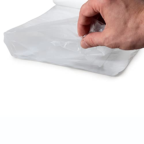 IDL пакување чиста пластична крпа од 0,5 милји пластика, 9 'x 12' ldpe филмска ролна, пакет од 25-полиња со полиња со лесен за ракување