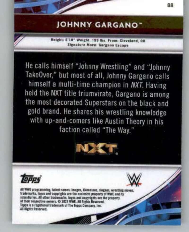 2021 Топс Најдобра WWE 88 Johnони Гаргано картичка за тргување со борење