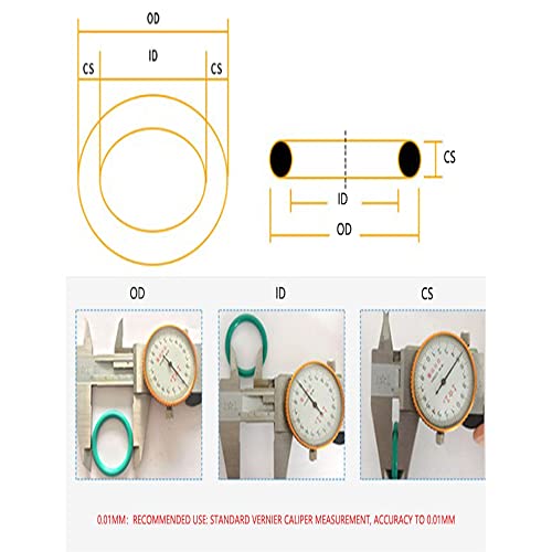 Othmro 20pcs нитрилна гума О-прстени, 3,1 мм жица диа 47мм ОД метрички запечатување нитрил NBR гумени мијалници за запечатување на нафта или воздух, професионално водовод, по