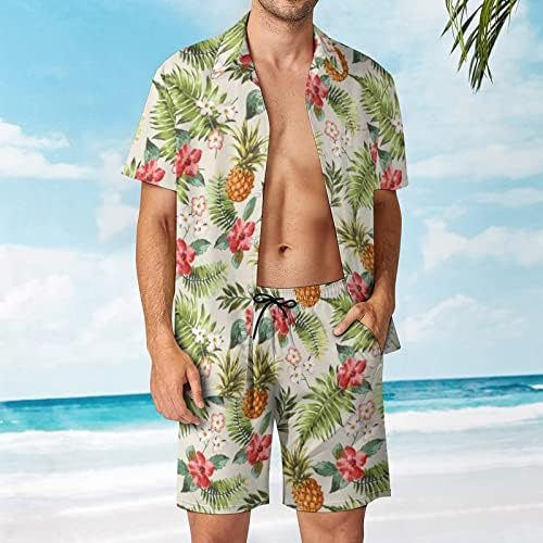 Jinинфе Тукседо Ноќгал Менс летен моден моден рекреација Хаваи Самолен одмор на плажа Дигитално 3Д печатење со кратки ракави со кратки ракави со
