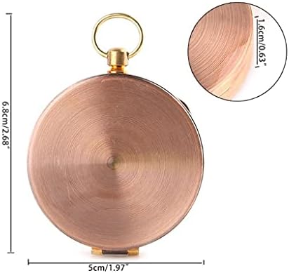 АСУВУД Гроздобер Бакар Флип Капак Метален Џеб Часовник Компас Кампување Пешачење Пловење Наутички Поморски Компас За Преживување