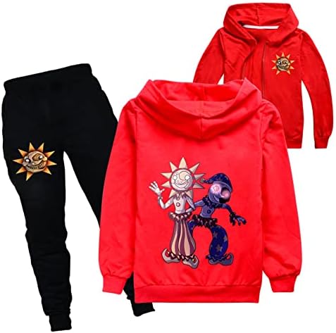 Мајони момчиња fnaf sundrop sweatshirts and панталони сетови паѓаат лесна удобна целосна поштенска качулка јакни за деца за деца