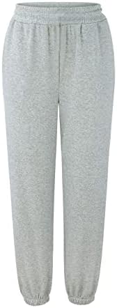 Women'sенски дно џемпери џогери панталони тренингот со високи половини со јога панталони со џебни жени плус големина обични панталони