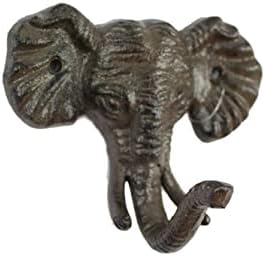 Рачно изработен Наутички Декор Кука За Слон Од Леано Железо 5 - Кука За Врата-Украсување Со Слонови