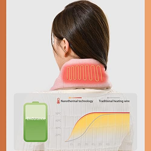 Ke1clo Електрична загреана шамија USB подлога за греење за брза топлина, зимско безжично греење на вратот за мажи и жени