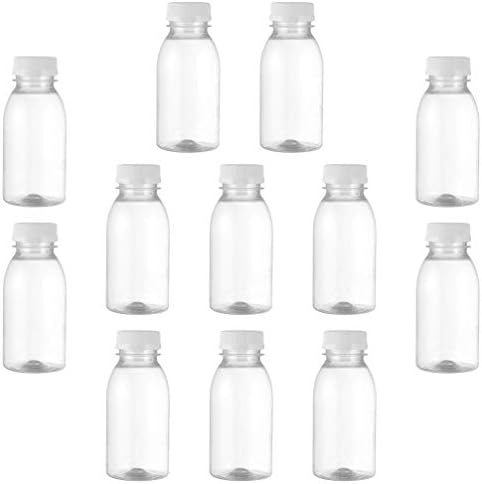Амосфун Транспарентни Пластични Шишиња За Складирање Млеко 250мл Шишиња За Пиење ПИЈАЛОЦИ За Пијалоци Стакларија И Садови За Пиење Забави Свадби