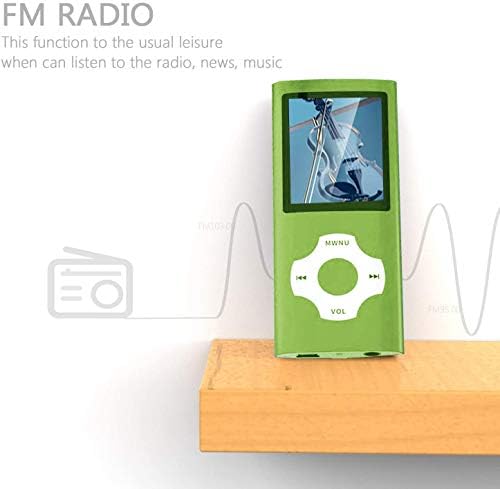MP3 плеер, музички плеер Hotechs со 16 GB меморија SD картичка со фото/видео репродукција/FM радио/гласовен рекордер/читач на е-книги