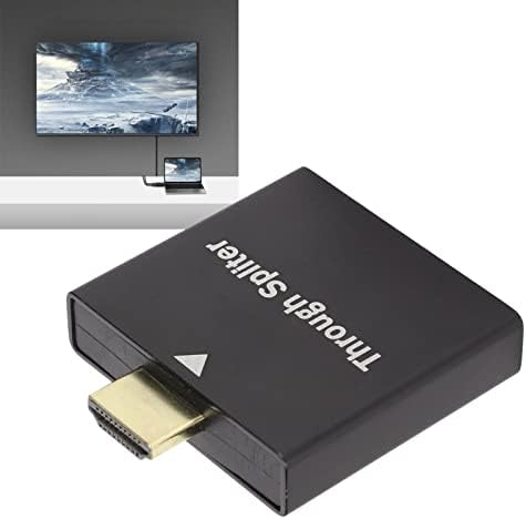 HD мултимедијален интерфејс сплитер на кабел, HD мултимедијален интерфејс сплитер мултифункционален 1 на 2 надвор на екранот уред за лаптоп