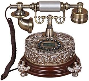 Klhhg Антички телефон, фиксен дигитален гроздобер телефонски класичен европски ретро фиксна телефонска жица со висечки слушалки