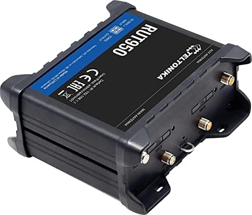 Телтоника RUT950V022C0 Индустриски мобилен рутер, црн; Глобална верзија; 4G, 3G и 2G фреквенции; Безжичен жариште; 4x пристаништа за етернет;