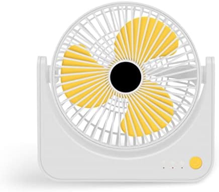 Ф35 вентилатор на бирото - Електричен преносен 7,7 инчи - XFS35 - вентилатор на табелата со 210 ° прилагодлив навалување за тивко ладење - бело+жолто