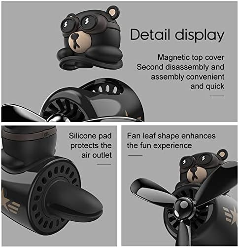Освежувачи на воздухот Whksoy Car Cart Cartoon Cartoon Pilot Automotive Air -Outlet Propleler Creative Fan Car Perfume Декорација